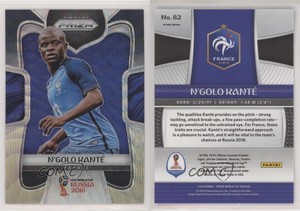 2018 Panini Prizm World Cup Black and Gold Wave Prizm N'Golo Kante #82