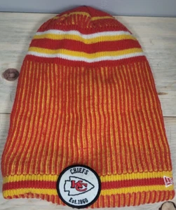 Kansas City Cheifs New Era Gran Tamaño Gorro Tejido de Invierno sin Mangujo sin Pom NFL100 - Imagen 1 de 3