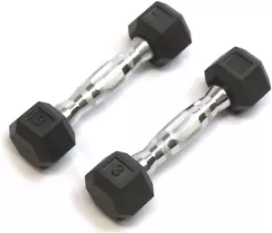 Rubber Hex Dumbbells - Picture 1 of 12