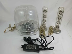 Harman Kardon SoundSticks caisson de basses transparent + 1 haut-parleurs système audio FONCTIONNEL LIRE - Photo 1/10
