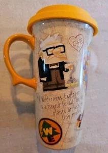 Disney/Pixar "Up" Tall Travel Ceramic Mug With Yellow Silicone Lid ๐ฅ - Picture 1 of 5