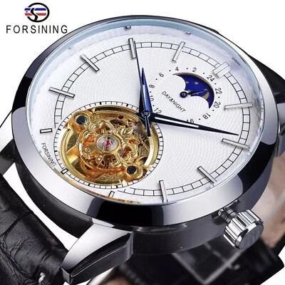 ⌚￼ Forsining Men’s Automatic Water Proof Moon Phase Luxury Business Watch - Image 1 of 4