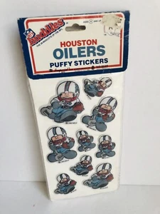 Houston Oilers Puppy Stickers, Vintage Sticker Pack NFL Houston  - Picture 1 of 4