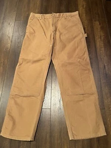 Carhartt Mens Double Knee Pants Size 38 x 32 Original Fit B01 BRN Vintage “New” - Picture 1 of 7
