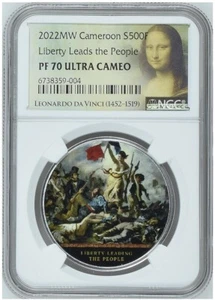 NGC PF70 2022 Liberty Leading the People Silver coin Color Cameroon 10g - Picture 1 of 2
