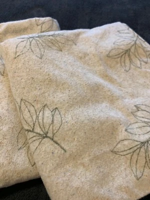 JUEGO DE 2 FUNDAS DE ALMOHADA CHARTER CLUB FRANELA HOJAS VERDES SUAVES KING Foto 1 de 4