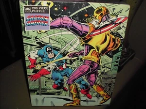VINTAGE CAPTAIN AMERICA PUZZLE MARVEL RARE OLD STORE STOCK GEM MINT SEALED 1988 - Picture 1 of 14