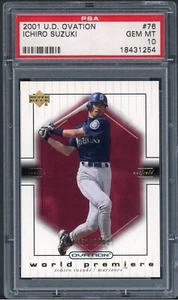 2001 Upper Deck Ovation #76 Ichiro Suzuki RC ROOKIE PSA 10 #/2000 - Picture 1 of 2