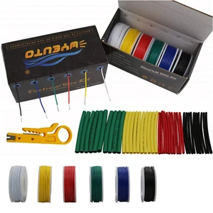 22Awg Stranded Wire Core Hook up Wires-6 Different Colored Jumper Wire 26.3Ft or - Picture 1 of 12
