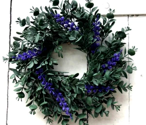 Deko Kranz Ø 30 cm Eukalyptus-Lavendel Frühjahrskranz Tür Wand Tischgesteck - Bild 1 von 6
