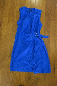 8 M ❤️MODA VICTORIA'S SECRET SUMMER SHIRT DRESS 37" LITTLE BLUE BEACH WRAP BELT - Picture 1 of 6