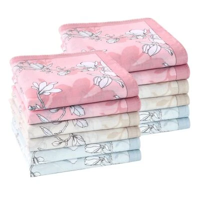 Pañuelos para Mujer 100% Algodón Floral Damas Pañuelos Delicados Mujeres’... Foto 1 de 4
