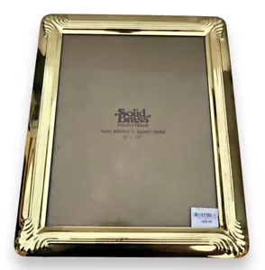 Vintage Picture Frame Solid Brass 8x10 Mid Century Modern MCM - Picture 1 of 3