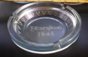 Disneyland Hotel Glass Ashtray 4" Disney 1960s Blue Tint Vintage Collectible - Picture 1 of 5