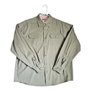 Wrangler Premium Men's Large Shirts Long-Sleeve Button-Down Two Pocket Cotton - Picture 1 of 12