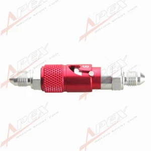 AN4 AN-4 4AN Brake Fluid Quick Release Fitting Adapter Male Red/Silver - Picture 1 of 4