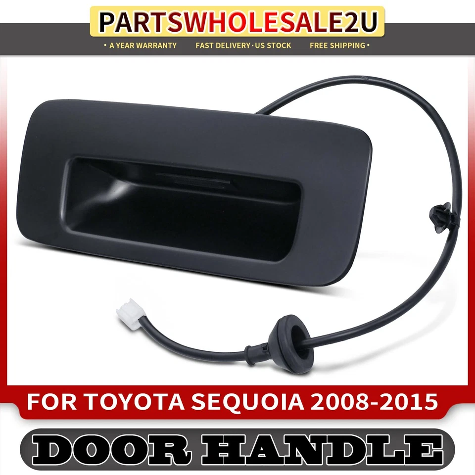 1x Manija de puerta trasera negra imprimada para Toyota Sequoia 2008 2009 2010 2011 2012-2018 Foto 1 de 4