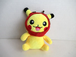 Pokémon Pikachu plush keychain with Reindeer Red Hat - Picture 1 of 4