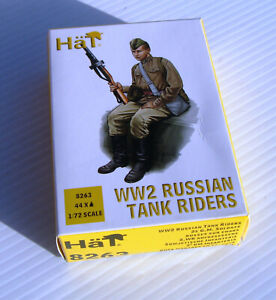 1/72 Scale WWII Russian Tank Rider Infantry, HaT, New In Box