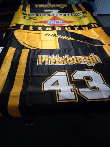 4 Pittsburgh Steelers 60x35 Full Size Flags Open Never Used Cover