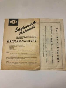Instrucciones de montaje VDO lavado de discos automático (1957) - Imagen 1 de 2