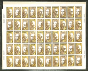 CANADA - PO SEALED SHEET OF 50 STAMPS - SCOTT 662-633 - CHURCHES - Picture 1 of 2