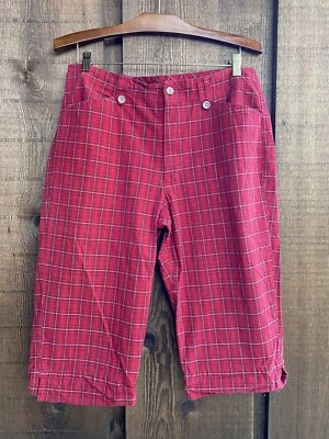 White Stag Red White plaid mid rise capri pants 12 - Image 1 of 4