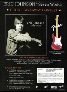 Eric Johnson 1998 Seven Worlds Fender '57 Stratocaster guitarra concurso anuncio - Imagen 1 de 3