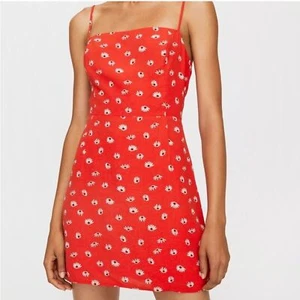 Aritzia Wilfred classic mini dress, red floral 2 - Picture 1 of 6