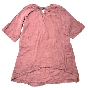 9 Seed Joshua Tree Kaftan Coverup Gauze Short Sleeve Sz S Dusty Pink Mauve Beach - Picture 1 of 11