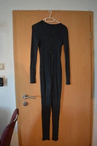 Cooler Ribbed Jumpsuit verwaschenes Jeansblau Fashion Nova 38 Daumenlöcher - Bild 1 von 10