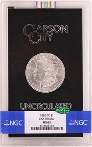 1882 CC Morgan Silver Dollar $1 NGC MS63 CAC  (GSA Hoard) - Picture 1 of 9