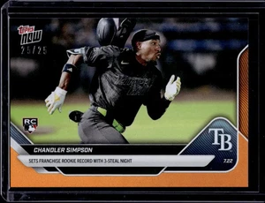 2025 Topps Now #451 Chandler Simpson Orange Foil #d /25 RC Rookie - Picture 1 of 2