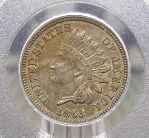 1863 Indian Head Cent Penny 1c PCGS AU53 #224 About Uncirculated ECC&C, Inc. - Picture 1 of 5