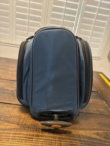 Petrol Heavy Duty Camera & Camcorder Pro Nylon Wheeled Bag W/Handle Blue Black - Picture 1 of 19