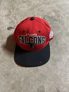 Mitchell & Ness Red Black Atlanta Falcons NFL Snap Back Cap One Big Front Logo - Picture 1 of 7