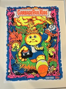 TWO *SIGNED* GARBAGE PAIL KIDS ATOMIC NERD BLACKLIGHT POSTERS JOE SIMKO LTD 150 - Picture 1 of 2
