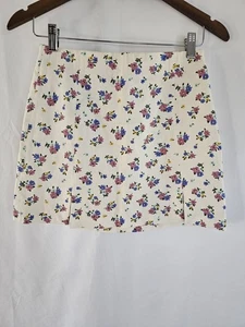 Zara Skirt Womens Floral Mini Skirt Cream Size Small - Bild 1 von 10