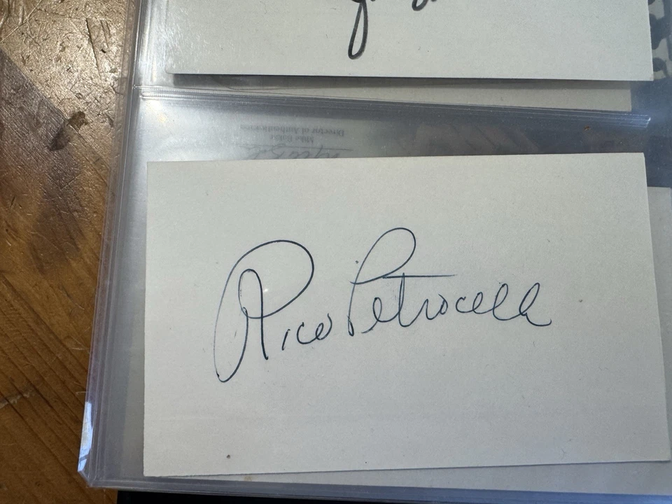 Rico Petrocelli Signed Index Card Autographed MLB Baseball Boston Red Sox - Image 1 of 1