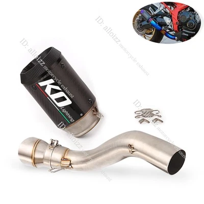 Silenciador de fibra de carbono tubo medio de escape para Honda CBR650R CBR650F CB650R CB650R CB650F Foto 1 de 4