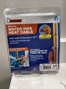 Frost King Electric Water Pipe Heat Cable HC03 120 VAC 3ft Long - Picture 1 of 6