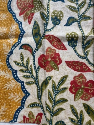Lee Jofa Bosphorus Yellow USA  Designer Fabric Remnant 24"x24" - Image 1 of 2