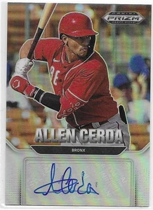 2022 Panini Prizm Draft Picks Autographs #34 Allen Cerda Cincinnati Reds - Picture 1 of 2
