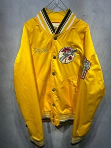 Chaqueta DIESEL Satin Stadium M Amarillo Nylon Bordado Vintage Streetwear - Imagen 1 de 7