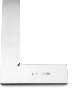 Machinist Square Ruler 100x70mm/3.94x2.76inch 90 Degree Carbon Steel Silver  - Picture 1 of 4