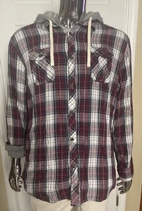 Sonoma Life + Style Lined Flannelo Hoodie Button Down Men's XL - Picture 1 of 8