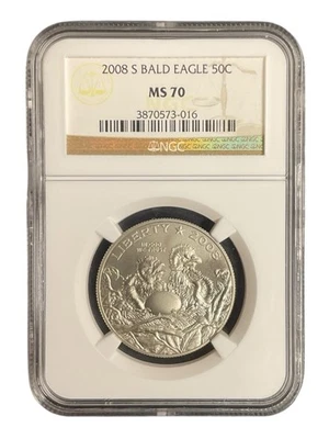 2008 S 50C Bald Eagle Commemorative Half Dollar NGC MS70 Top Pop - Image 1 of 4