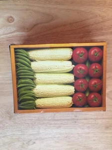 Set Campbell Suppengemüse 2008 Weihnachten Glas Ornamente Tomate Mais Erbsen NEU - Bild 1 von 3