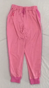 Lularoe JAX Joggers / Pink With Breast Cancer Ribbon Image / Size Large - Picture 1 of 4