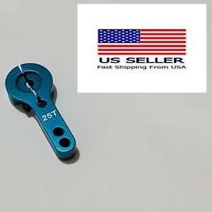 Blue clamping aluminum adjustable servo Horn Single Arm futaba,savox,protek(25T)